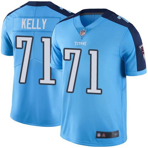 Tennessee Titans Limited Light Blue Men Dennis Kelly Jersey NFL Football #71 Rush Vapor Untouchable